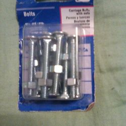 Bolts 12 Pack Carriage Bolts With Nuts For Garage Door