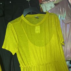 Women’s Summer Dress XL Yellow