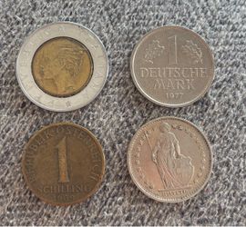 1999 Europe Ephemera Lot 20+ Postcards Tickets Maps Pre-Euro Coins Paris Alps