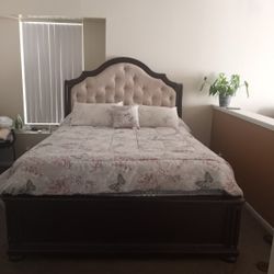 Queen Bed  Only Mattress And Box Spring  Available Now