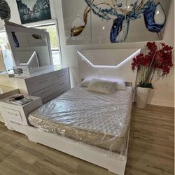 New 4pc Bedroom Set In Box Buy Now Pay Later $39 Down No Credit Needed 