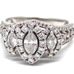 Ladies Diamond/14K White Gold Fashion Ring