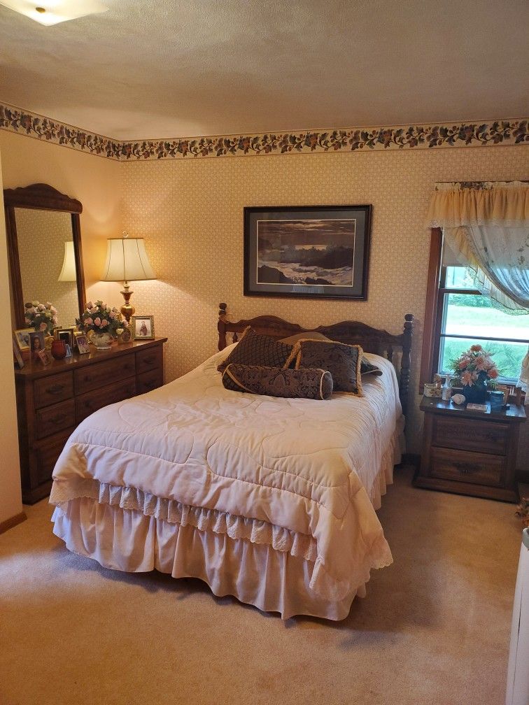 Full Size Dresser Set and Bed