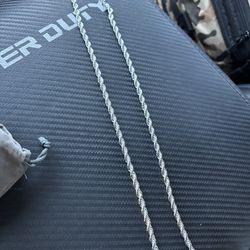 Rope chain sterling silver