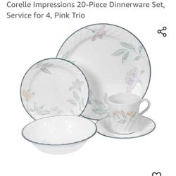 Corelle Pink Trio Dishware