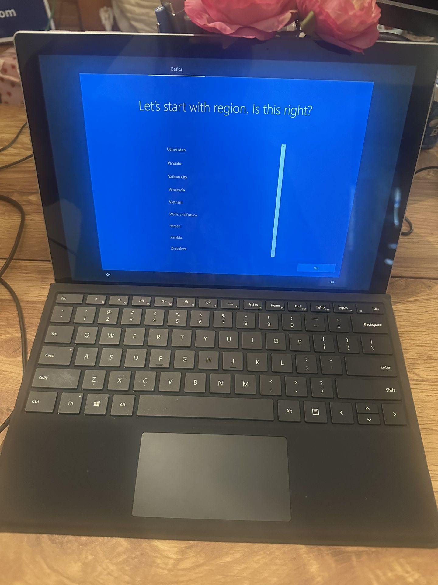 Microsoft Surface Pro 7 with keyboard