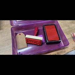 Special delivery stamp & pad!  With storage box
