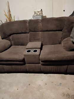 Love seat sofa brown used