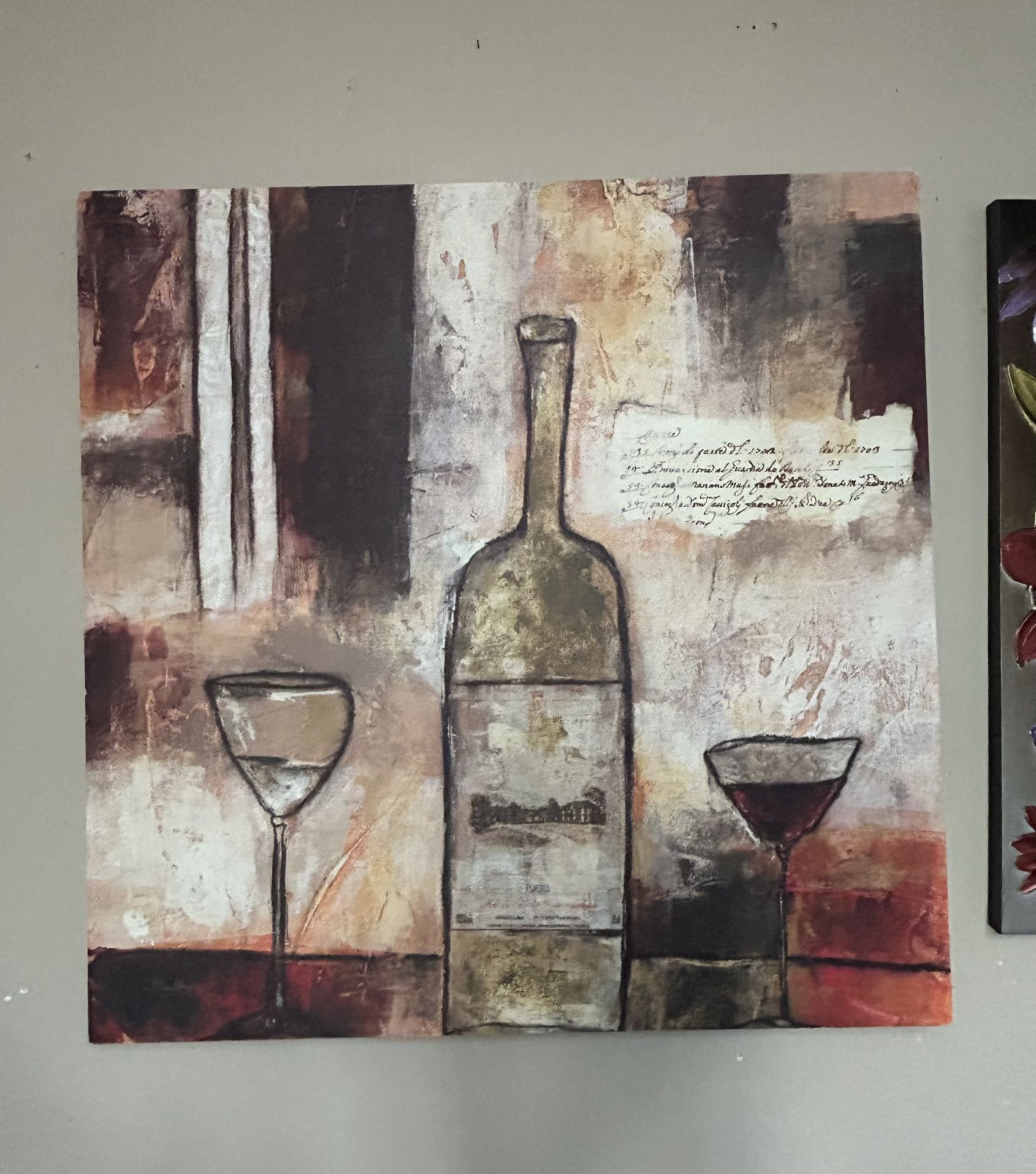 Wine Bottle Canvas 40”
