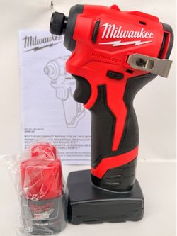 Milwaukee Subcompact Brushless 1/4" Hex Impact Driver And 1- 2.0Ah Battery
