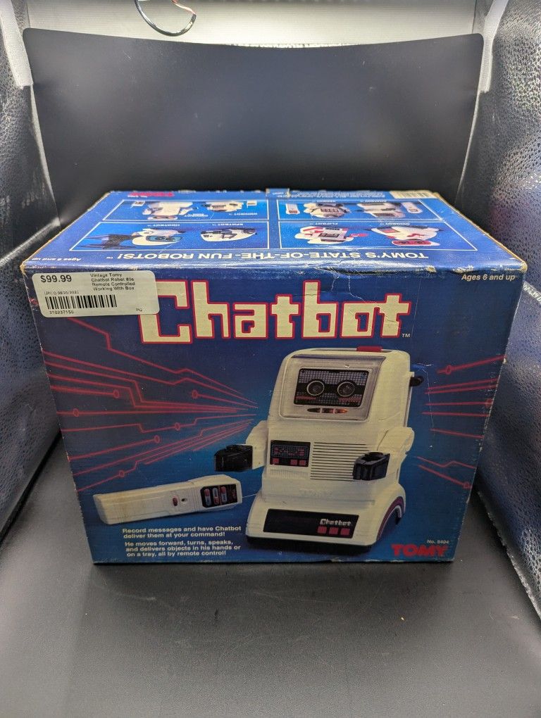 VINTAGE TOMY M:CHATBOT REMOTE CONTROL ROBOT