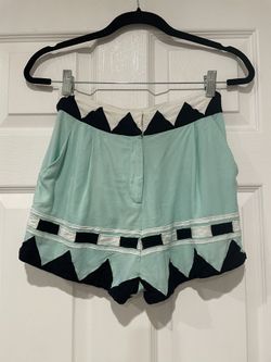 Mara Hoffman Mint And Black High waisted Shorts