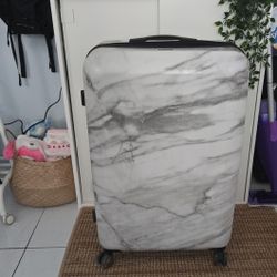 Large CalPak Marble Suitcase 
