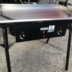 Plancha De Acero Inoxidable Y Estufa De 2 quemadores 