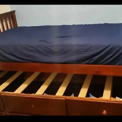 Twin double bed Trundle bed twin captain bed