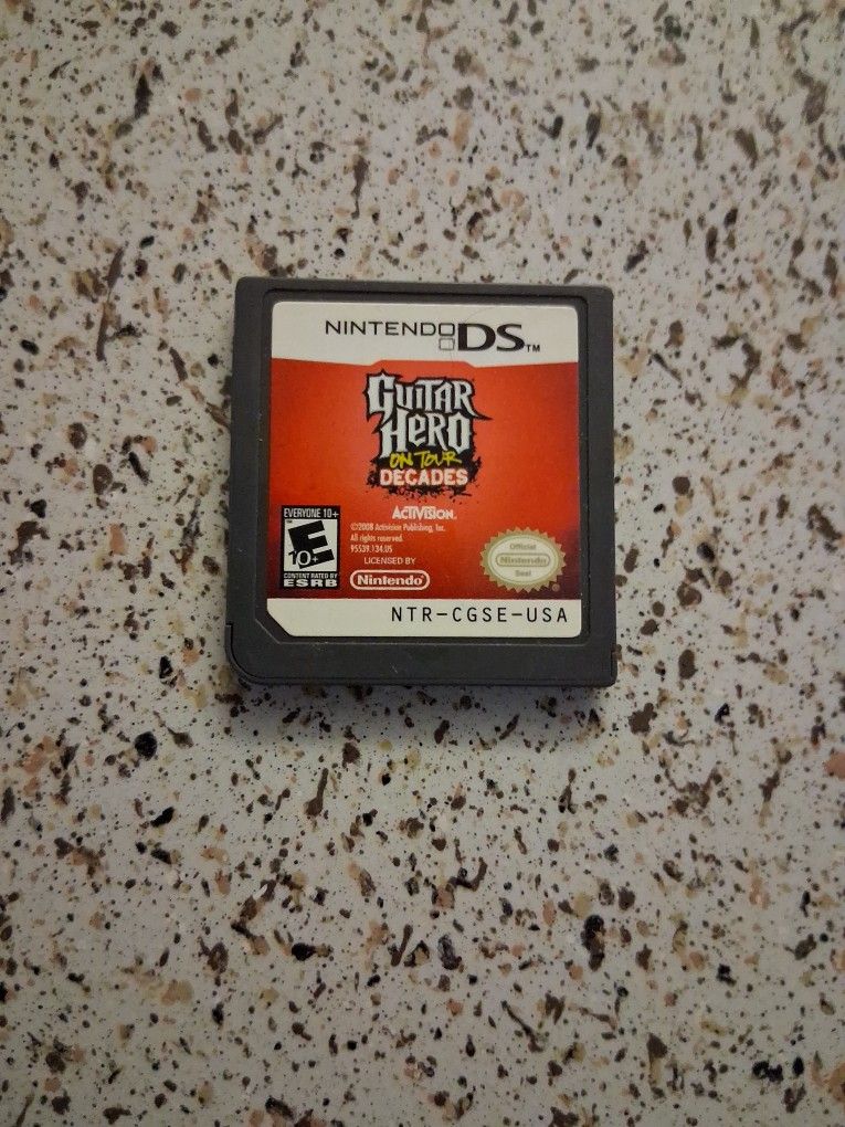 Nintendo DS Guitar Hero Games And Guitar 