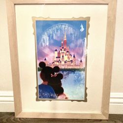 DISNEY PRINT FRAMED, SIGNED