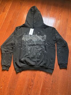 Black Spider hoodie with Rinestones