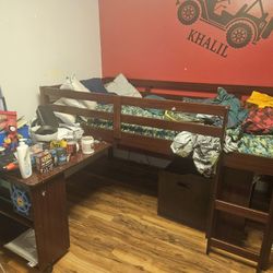 Wooden Loft Bed 