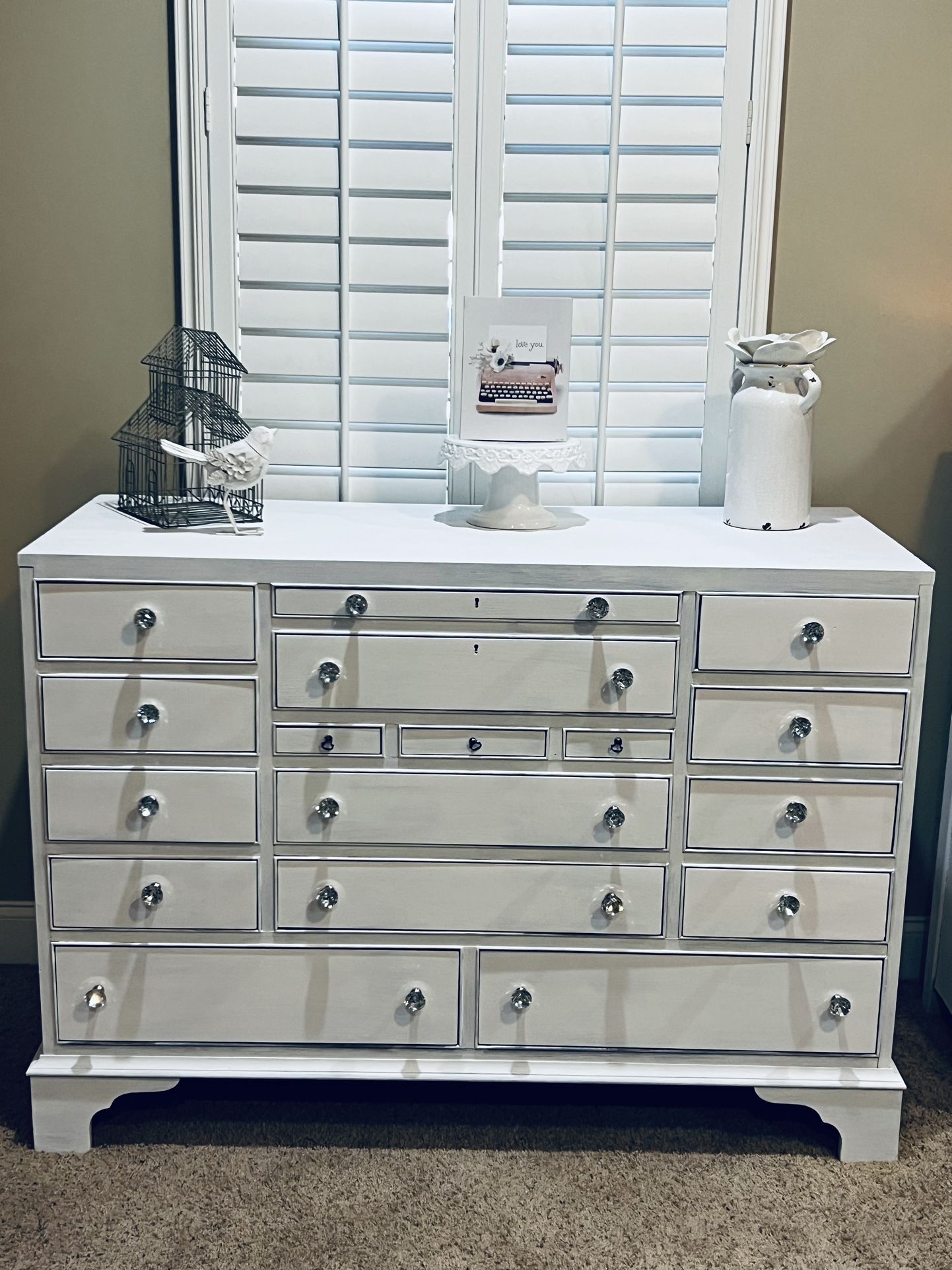 Beautiful Solid Mahogany Farmhouse Dresser/ Buffett