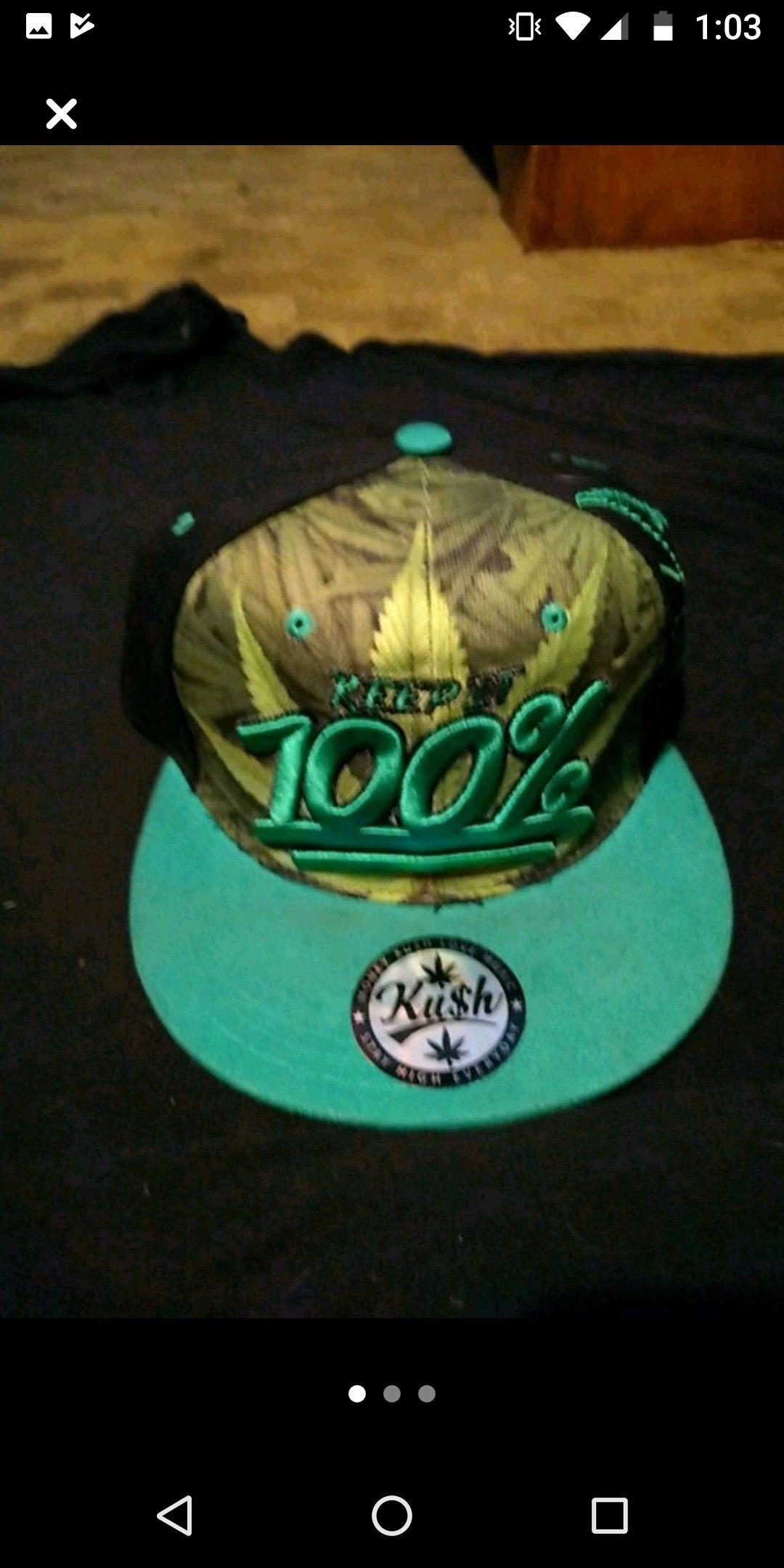 New in bag with tags pot leaf snapback