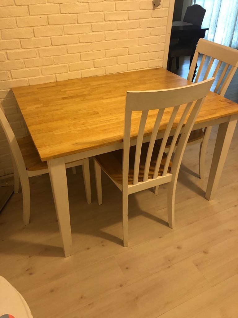 Kitchen table with three chairs