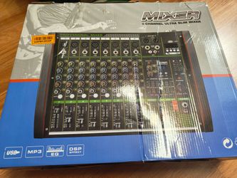 8 Channel Ultra Slim Professional Audio Mixer