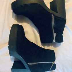 Platform Satin Boots