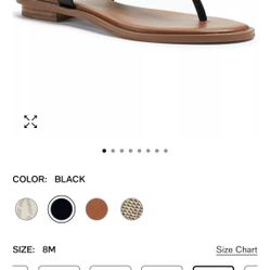 Women's MK Plate Flat Thong Sandals 