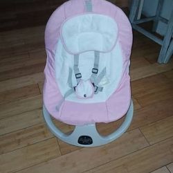 Pink Baby Swing for Infants with 5 Natural Sway Speeds Portable