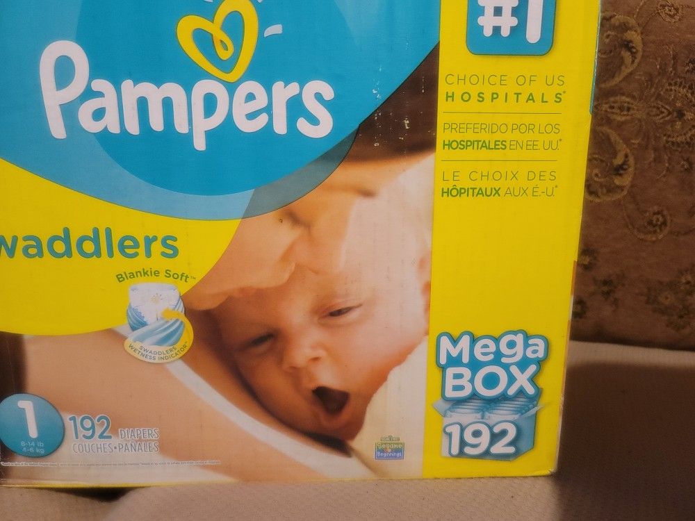 SIZE 1 Pampers Swaddlers 192ct