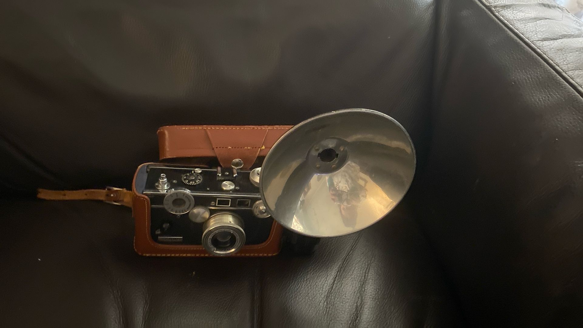 Vintage 1950s Argus C3 Camera With Flash And Case