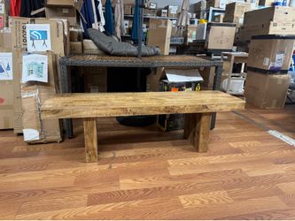 TimberGirl Solid Natural Mango Wood Bench - 60"