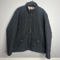 Brooks Brothers Quilted Jacket Mens XL Black