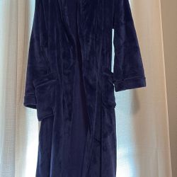 Velvety Soft Dark Blue Robe 