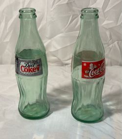 Coca-Cola & Diet Coke Glass Bottles Set of 2