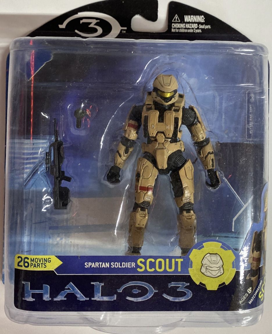 Halo 3 McFarlane Toys Spartan Soldier Scout Tan Series 2 Action Figure