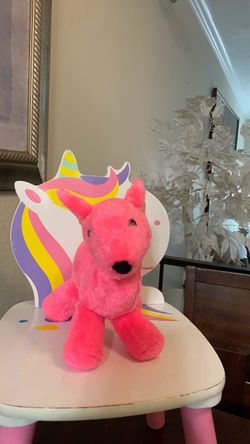 Pink deer plush 9”