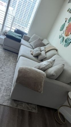CB2 Gather Couch with Left Chaise, only 1.5 years old