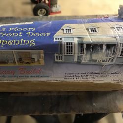 New in box Vintage 2 floor cottage doll house with furniture