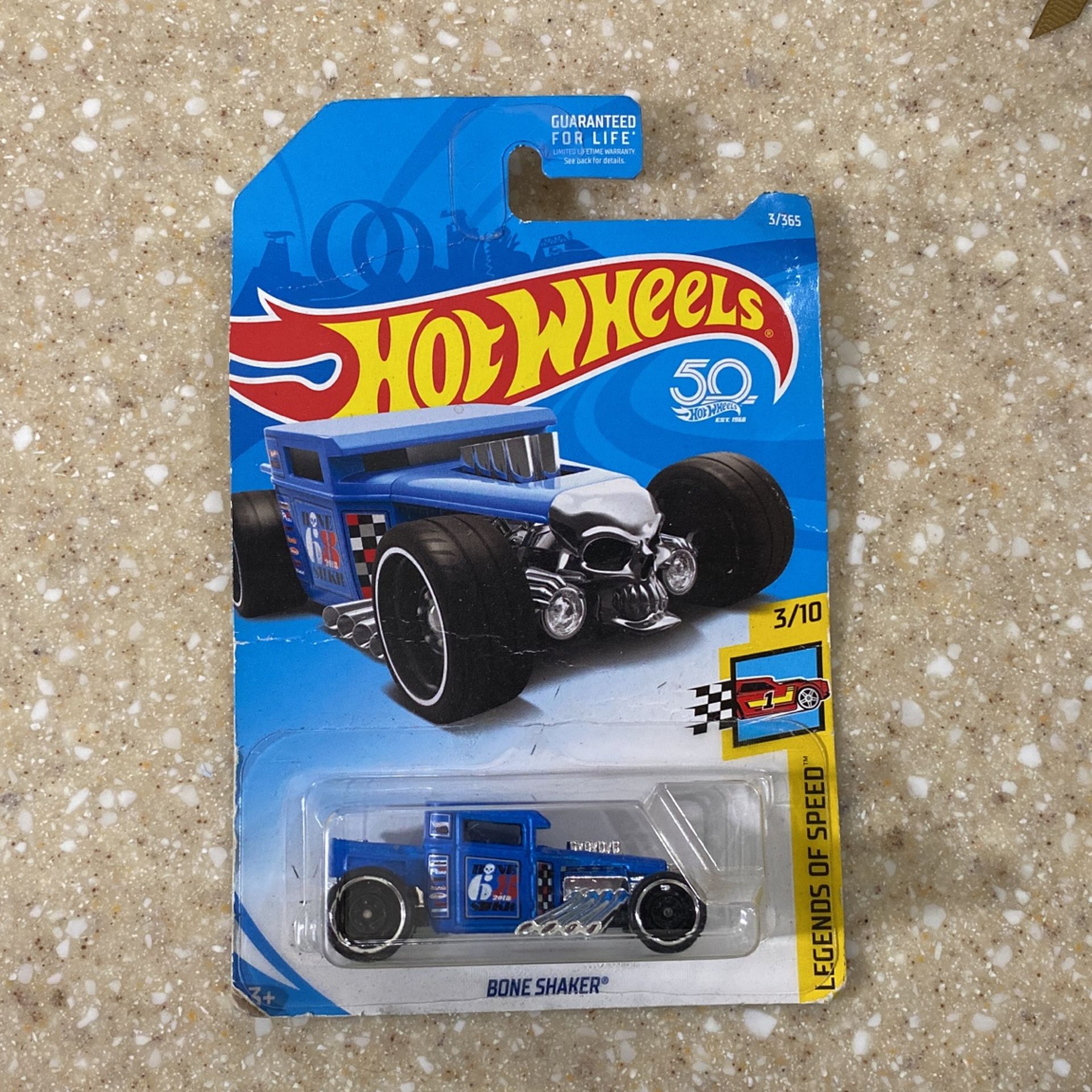 Hot Wheels 2018 50th Anniversary Legends of Speed Bone Shaker 3/365, Blue