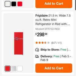 Used Galanz 7.6 cf retro refrigerador