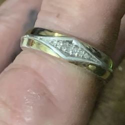 Men’s Sterling, 18kt Vermeil With Natural Diamonds 