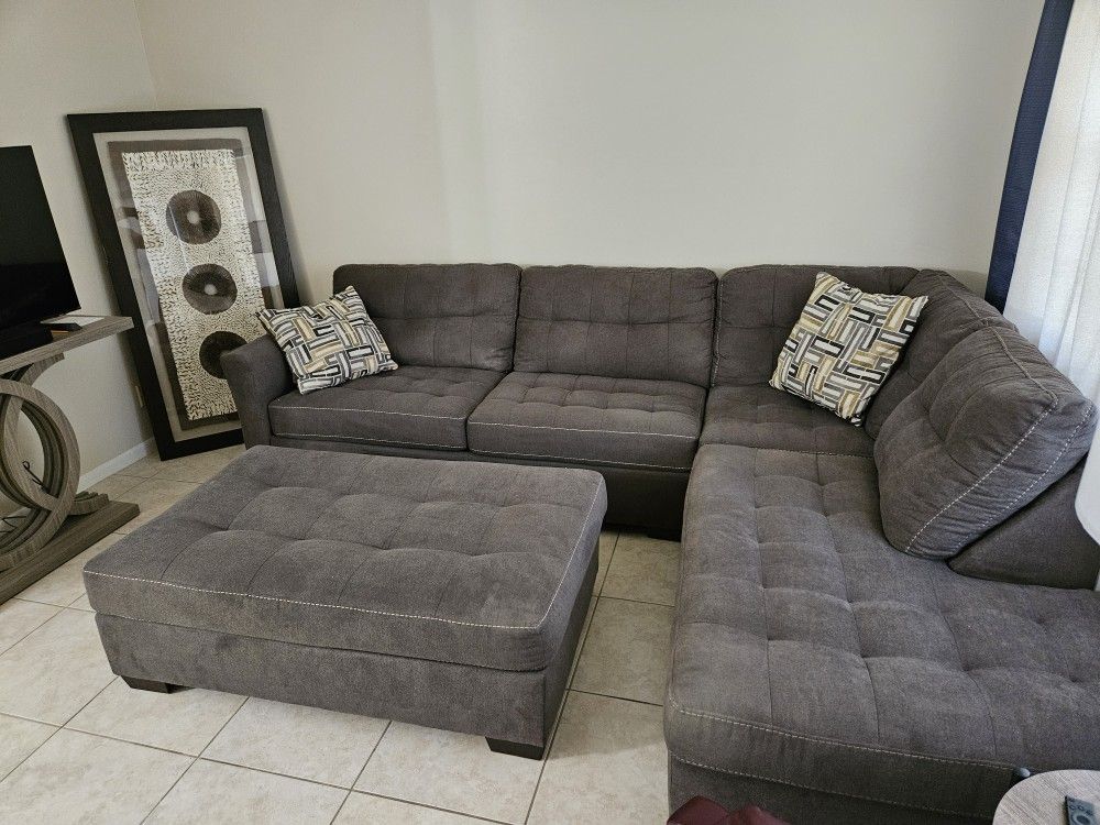 Sectional With Ottoman
