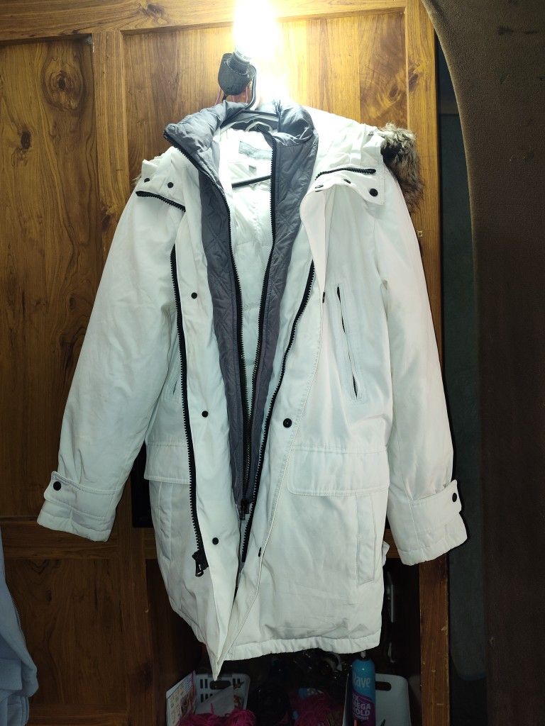 Michael Kors Parka With Fur Trim 40 (BEST OFFER)