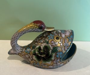 Jewelry Box Metal Swan