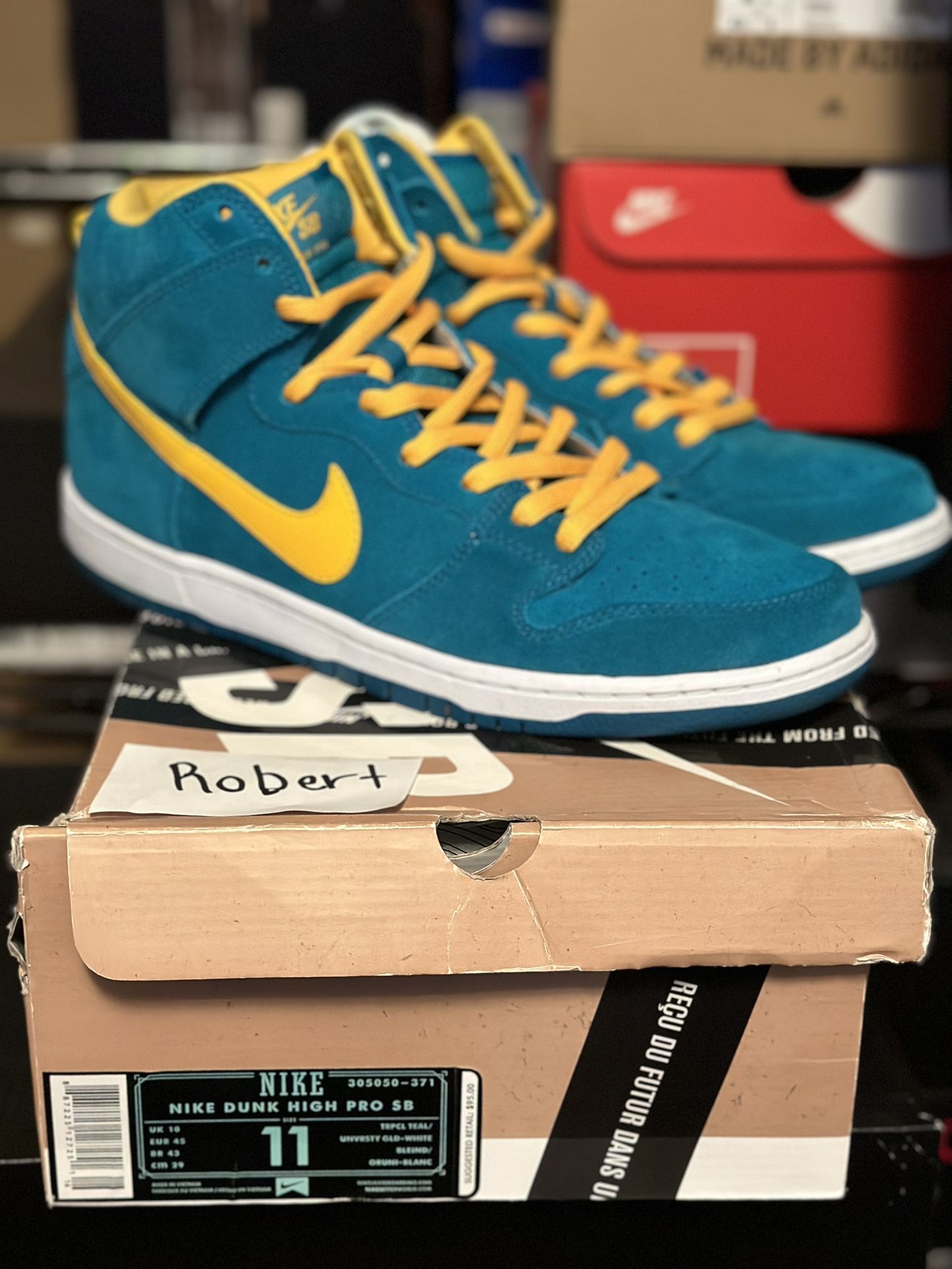 2013 NIKE SB DUNK HIGH “Tropical Teal” Sz11