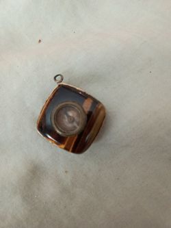 Antique Tiger's Eye Intaglio Pendant