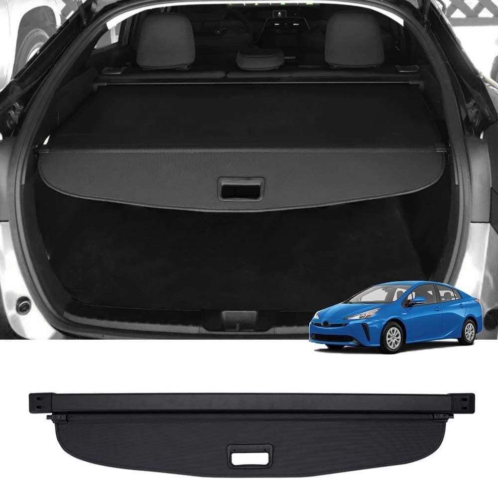 Powerty Cargo Cover Only Fit For Toyota Prius 2019 2020 2021 2022 2023 (Latest XW50 Since November 2018) Retractable Rear Trunk Security Cover Shieldi