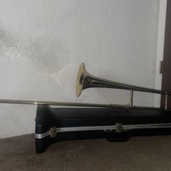 Collegiate Holton Brass Trombone With Carrying Case